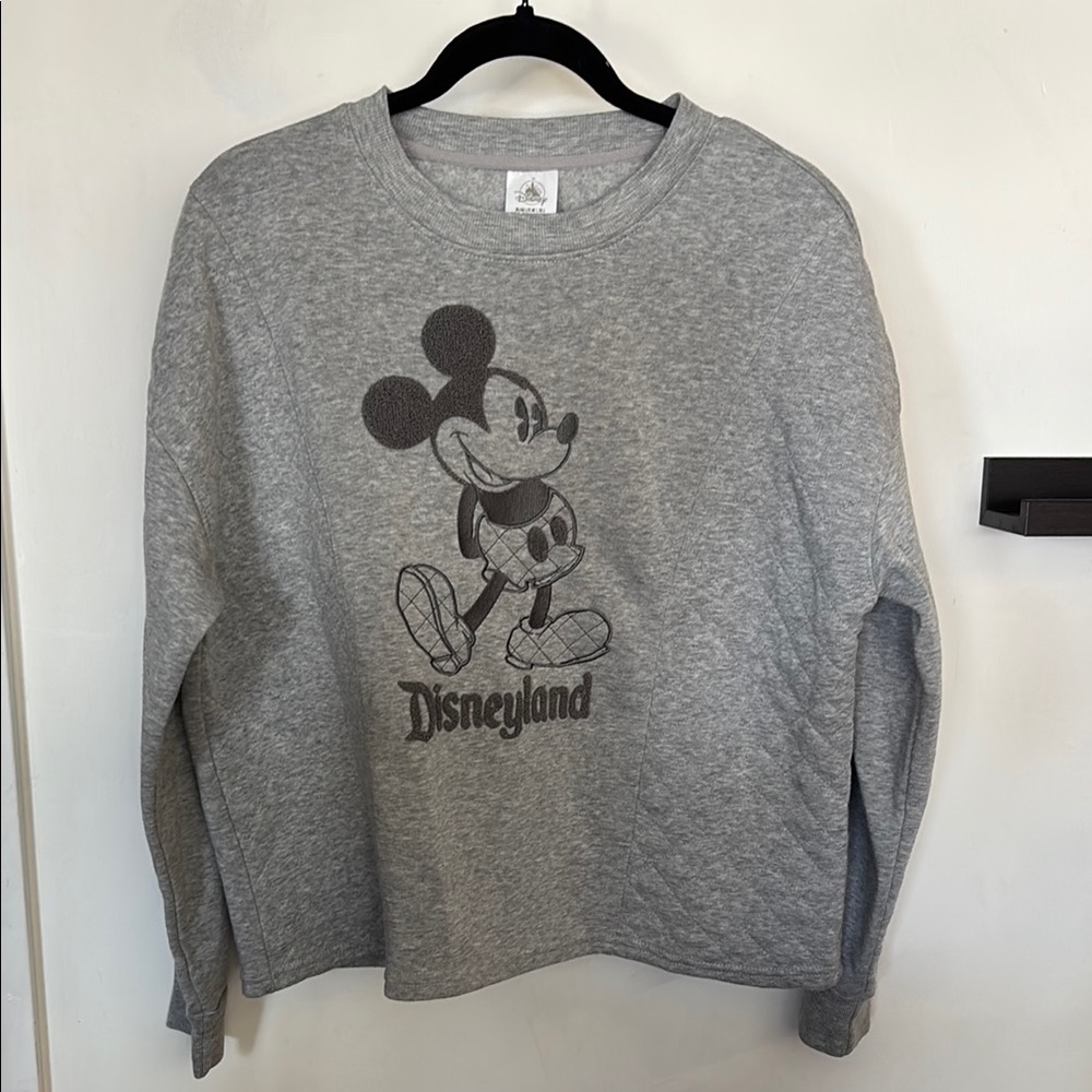 Disney Gray Crew Neck Mickey Mouse Sweater